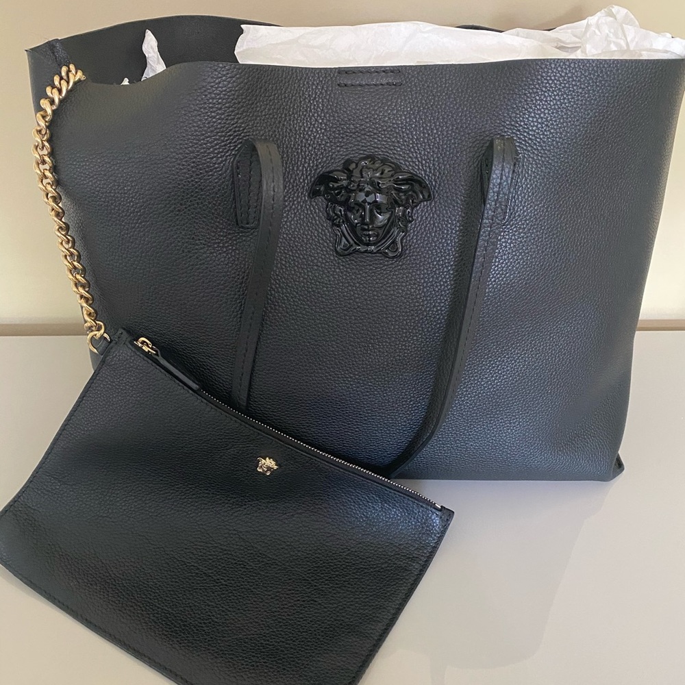 Versace Black Tote Bag Authentic
